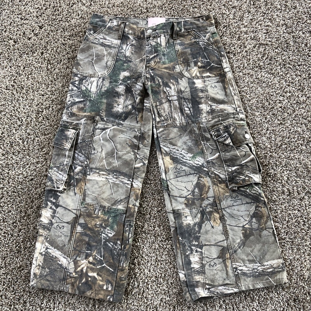 Revice Amelia Oakland Cargo Pants Womens 29 (Fits 34x27) Realtree Camo Wide Leg